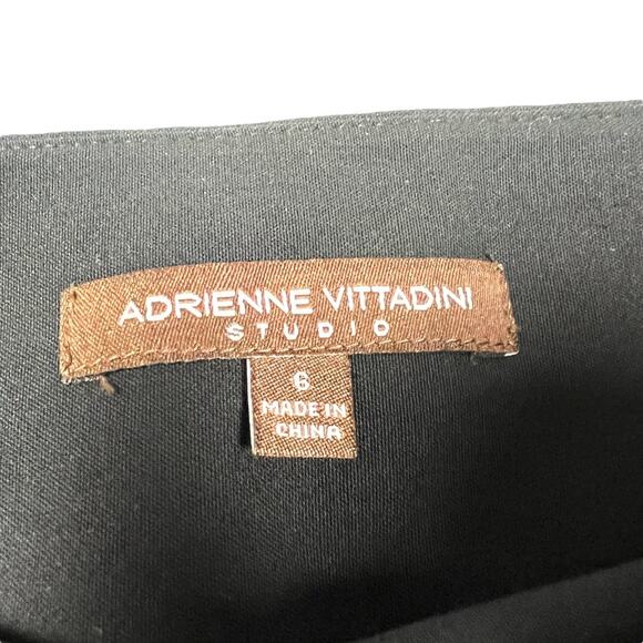 Adrienne Vittadini Studio Skirt Black Double Zip Front Women's 6 Career Office - Picture 3 of 13